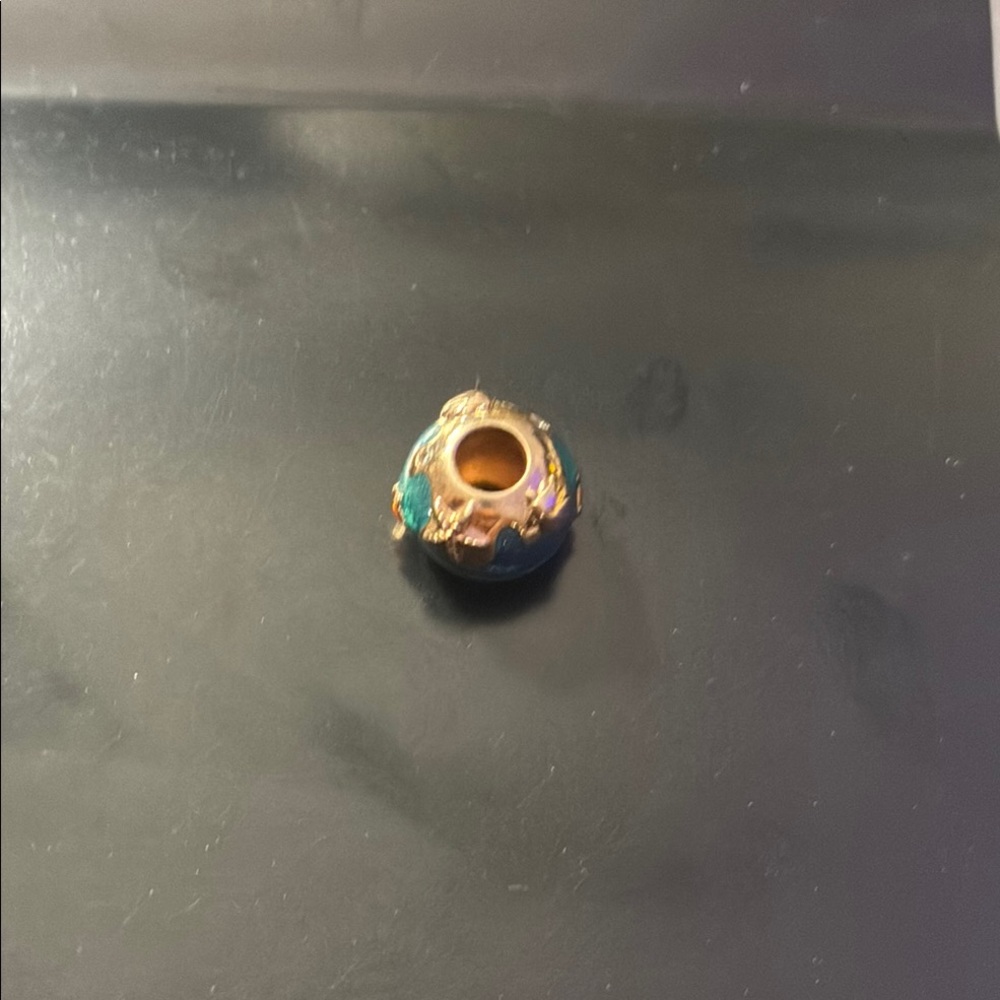 Elegant Blue and Rose Gold Charm Bead water